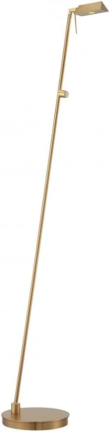 GEORGE KOVACS P4314-248 George's Reading Room LED Floor Lamp, 1-Light, 8 Total Watts, 50-in H x 8.25-in W, Honey Gold