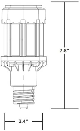 KASTLITE LED Post Top Light Bulb | Retrofit Corn Cob Light | 3 Color Temperatures 3000K, 4000K, 5000K | Mogul or Med Base | Rotatable Base with Cooling Fan, Surge Protection, Dimmable, Long Lifespan