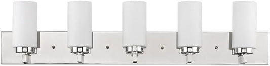 Livex Lighting 16375-91 West Lake 5-Light Bath Light, Brushed Nickel, 35 x 4 x 8