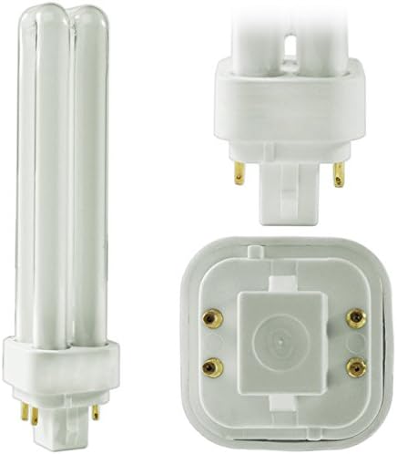 (4 Pack) PLC-18W 841, 4 Pin G24q-2, 18 Watt Double Tube, Compact Fluorescent Light Bulb, Replaces Sylvania 20668 and PL-C 18W/841/4P/ALTO