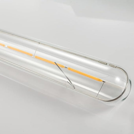 E26 LED Tubular Bulbs,Soft White 3000K,T10 Dimmable LED Bulb,8.9in Tube Edison Light Bulbs 4W Dimmable Tube Vintage Led Bulbs 40 Watt Equivalent,E26 Medium Base Lamp (4-Pack)