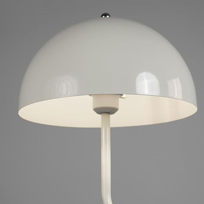 Unique Floor Lamp Metal Dome Shade Modern Floor Light Mush-Room Cute Standing Floor Lamp Tall Red Lamp with Foot Switch and Iron Shade