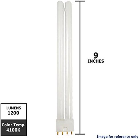Sunlite FT18DL/841 Compact Fluorescent Plug-in Tube Light, 18 Watts 120 Volts, 10000 Rated Hours, 2G11 4-Pin Base, 1200 Luments, Twin Tube, 4100K Cool White, 1 Pack