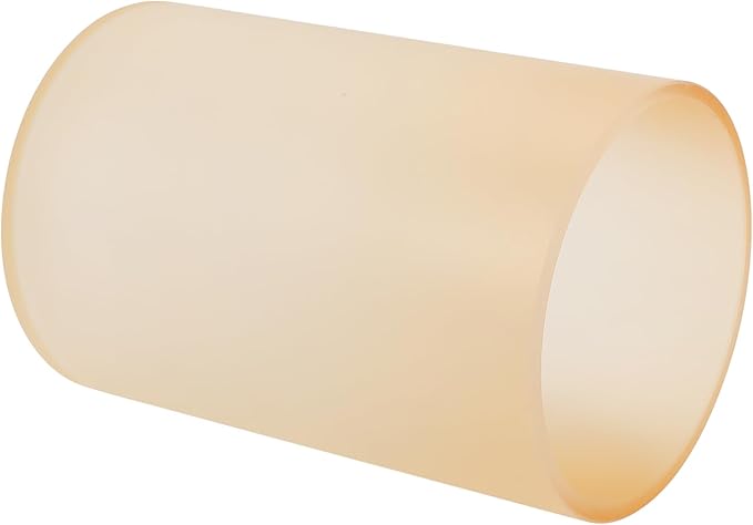 Glass Lamp Shade Replacement Globe & Cover for Light Fixture, 6-1/16" Height 4-1/16" Diameter, 1-5/8 inch Fitter, 5 Pack Light Amber Frosted Cylinder Glass Shade