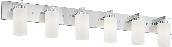 Livex Lighting 16376-05 West Lake 6-Light Bath Light, Chrome, 47 x 4 x 8