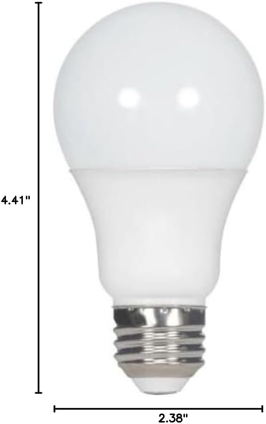 Satco S11411 9.5-Watt A19 LED Light Bulbs, 60-Watt Replacement, 5000K Natural Light, 760 Lumens, 10 Pack