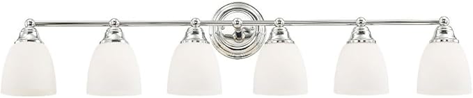 Livex Lighting 13666-05 Somerville 6-Light Bath Light, Chrome