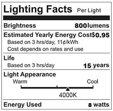 XININSUN T10 Frosted LED Bulbs Daylight White 4000K,Dimmable T10 led Light Bulbs,60-75 Watt Equivalent,8W Led Tubular Bulbs,E26 Base Bulb for Desk Lamp,Bathroom,Cabinet Display,Milk White-6Pack