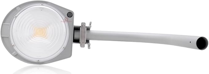 RuggedGrade 60W - Vontair Series - LED Barn Style Light with Arm Mount + Photocell - 9,000 Lumens - Color Selectable 3000K/4000K/5000K - Gray Housing - Outdoor Light - DLC 5.1 Premium