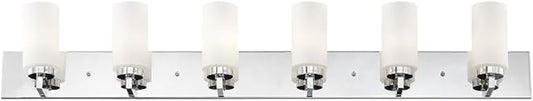 Livex Lighting 16376-91 West Lake 6-Light Bath Light, Brushed Nickel, 47 x 4 x 8