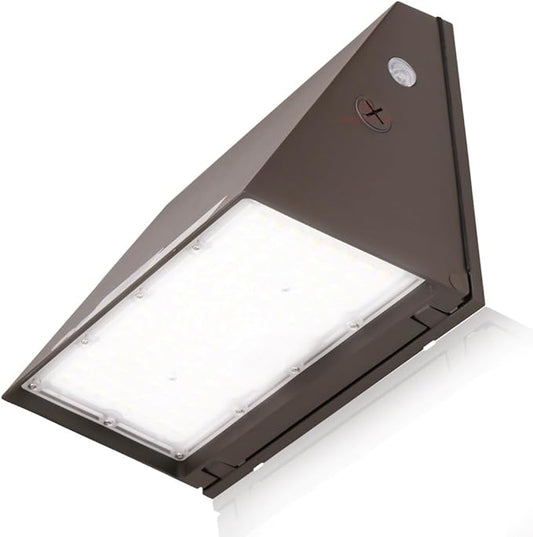 RuggedGrade 40W - Tucana III Series - LED Wall Pack Light with Photocell & Motion Sensor - 5,800 Lumens - Color Selectable 3000K/4000K/5000K - Outdoor LED Light - DLC 5.1 Premium