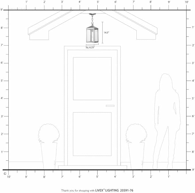 Livex Lighting 1 Light Antique Brass Outdoor Pendant Lantern