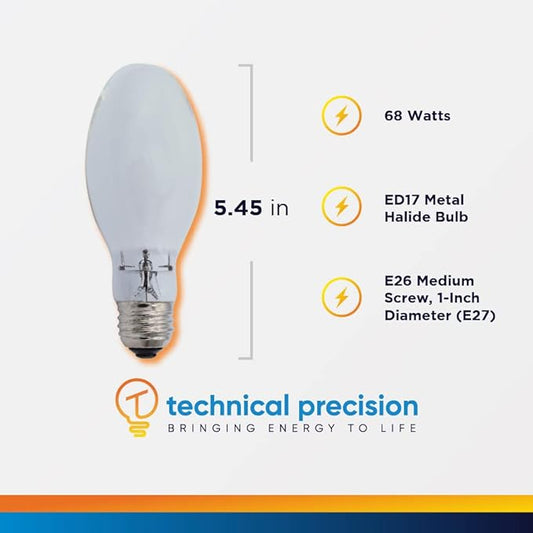 Technical Precision Replacement for MICROSUN Lamps MPDC 68W/C/BD/3K MIC Light Bulb