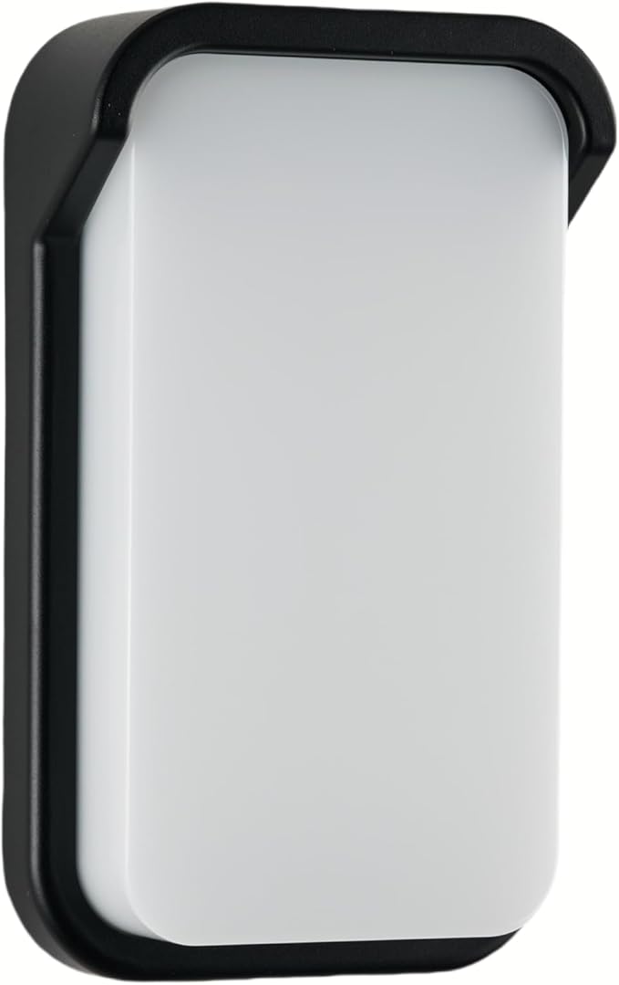 LANFU LED Modern Rectangular Outdoor Wall Sconce Light 3000K Outside Light for House Patio, Black Warm White, IP64 Waterproof Exterior Wall(11.8inch Bordered)
