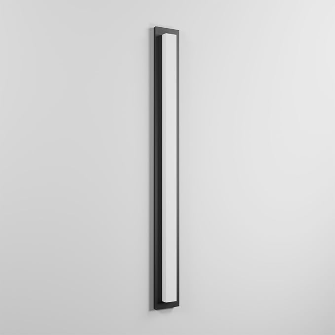 LamQee 47.2 in Aluminum Long Outdoor Wall Lights, 2900K 3000LM LED Waterproof IP65, Linear Modern Exterior Lighting Fixtures Wall Mount Outside Sconce Acrylic Shade for House Porch Patio Garage Door