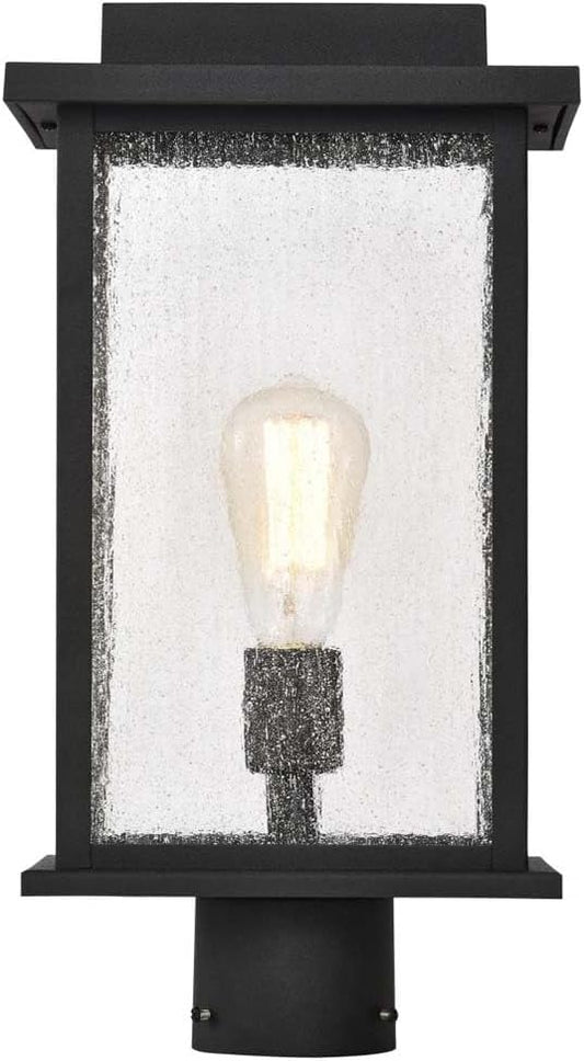 Nuvo 60/7378 Sullivan 1-Light Outdoor Post Lantern, Matte Black