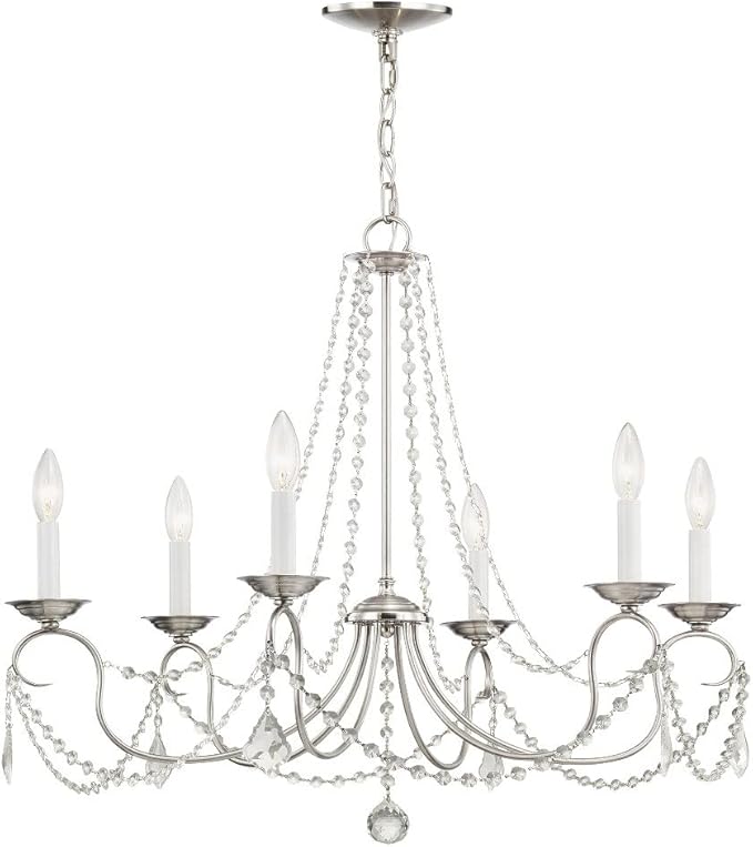 Livex Lighting 6516-48 Pennington 6 Light Chandelier, Antique Gold Leaf