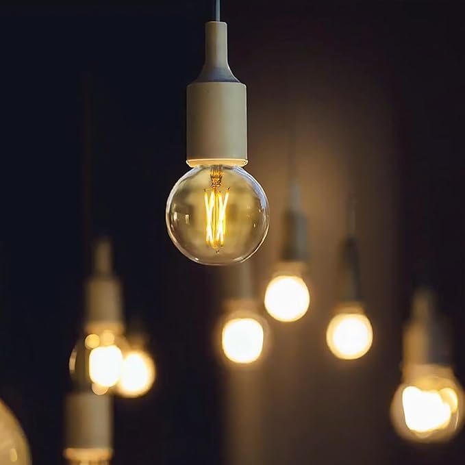 BRIMAX 10 Pack G16.5 Light Bulbs Dimmable,Small LED Globe Bulbs,E26 Base 6W Equal 60 Watt 580lm, 2700K Warm White,AC120V,Flicker Free for Ceiling Fans Chandelier