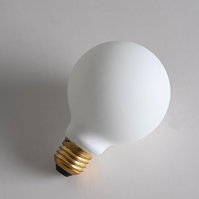 G25 LED Light Bulb E26 Base Matt Opal Porcelain Soft White 3000K Dimmable Edison 6W Led Globe Bulb,600LM,60 Watt Equivalent,Outside Frosted Glass,G80 Vintage LED Edison Globe Light Bulb,4 Pack.