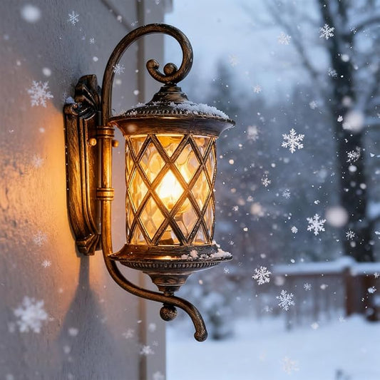 Retro Outside Wall Lights Water Glass Exterior Wall Light Outdoor Wall Mount Light Fixtures