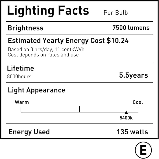 Skytex 1pcs 135W Light Bulb, 5400K Color Temperature CFL Photography Lighting, Daylight Spiral Softbox Lighting Kit Bulb in E27 Socket for Photo, Video and Studio Lights