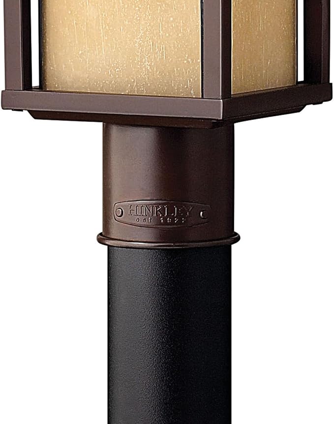 Hinkley Harbor Collection Transitional One Light Large Outdoor Post Top/Pier Mount, Anchor Bronze