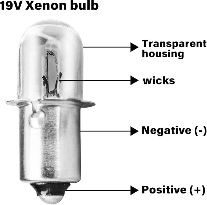 Ameri 19.2 Volt bulb Flashlight/Worklight Replacement XENON Bulbs 19v for CRAFTSMAN(4Pack)