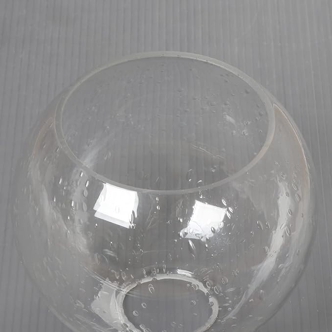 Clear Seeded Glass Globe Lamp Shades Replacement Lampshade Cover with 1-5/8-inch for Wall Sconce Pendant Lighting G0091