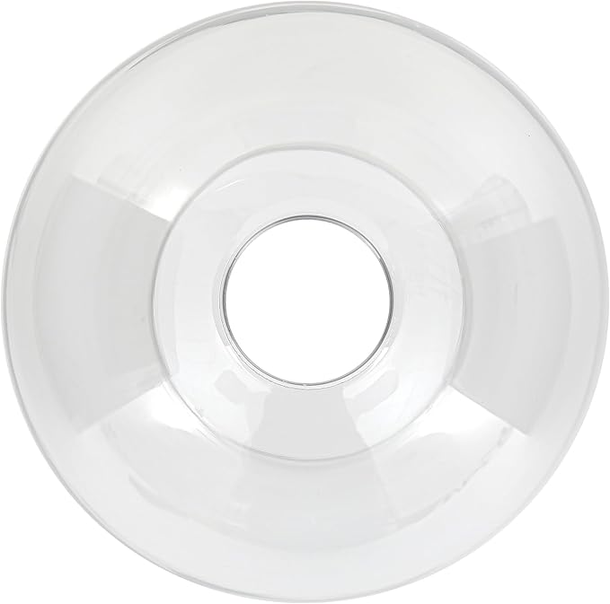 Glass Lamp Shade Replacement Globe for Light Fixture, 1-5/8 inch Fitter, 7.1" Diameter, 6.3" Height, Clear Glass Cover