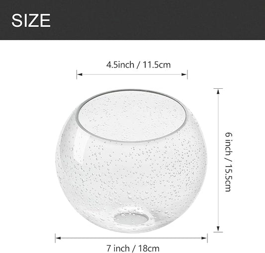 ANYLOVE Frosted Glass Globe Shade,Fixture Replacement Shade,7" Diameter, Replacement with 1.65 Inch Fitter for Wall Lamps Chandeliers or Ceiling Light
