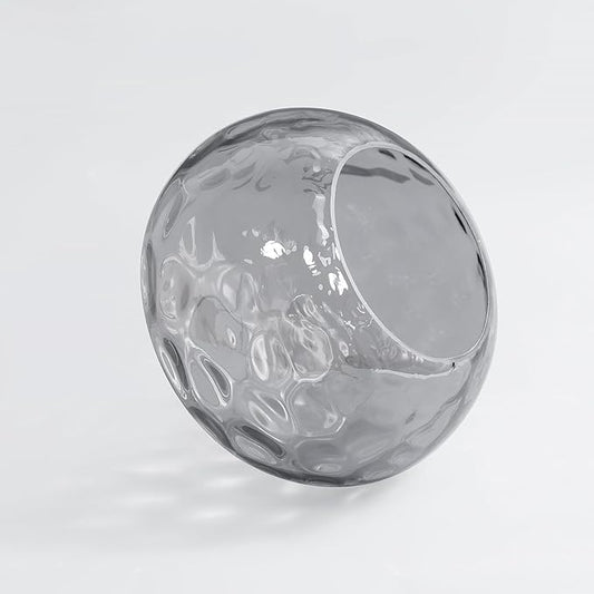 7" Glass Shade Replacement for E26 Pendant Lights, Smoked Grey Globe Lampshade for Desk Table Floor Lamp, Pendant, Wall Sconce, Dia 7", Height 5", Fitter 1.65"
