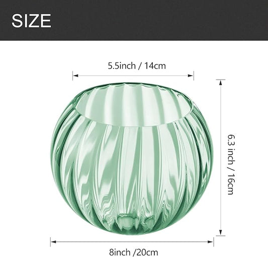 Clear Glass Shade,Replacement Globe & Cover for Lighting Fixture, 8" Diameter, Replacement with 1.65 Inch Fitter for Wall Lamps Chandeliers or Ceiling Light (1, 8Inch - Green Glass)