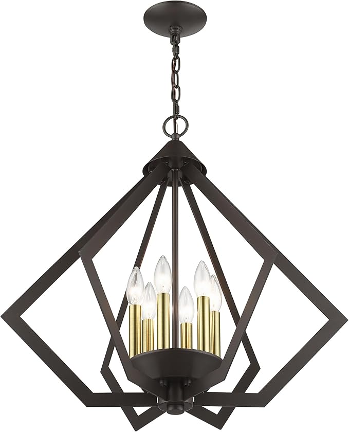 Livex Lighting 40926-04 6 Light Black Chandelier