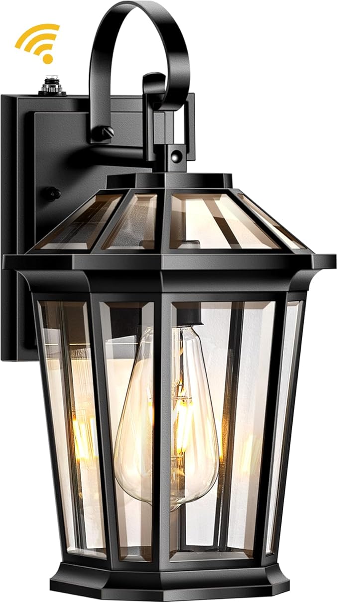 VIANIS Dusk to Dawn Exterior Light Fixture, Waterproof Outdoor Wall Sconce Porch Light for House, 100% Anti-Rust Aluminum Outside House Lights, Farmhouse Coach Lantern for Porch, Garage, Front Door