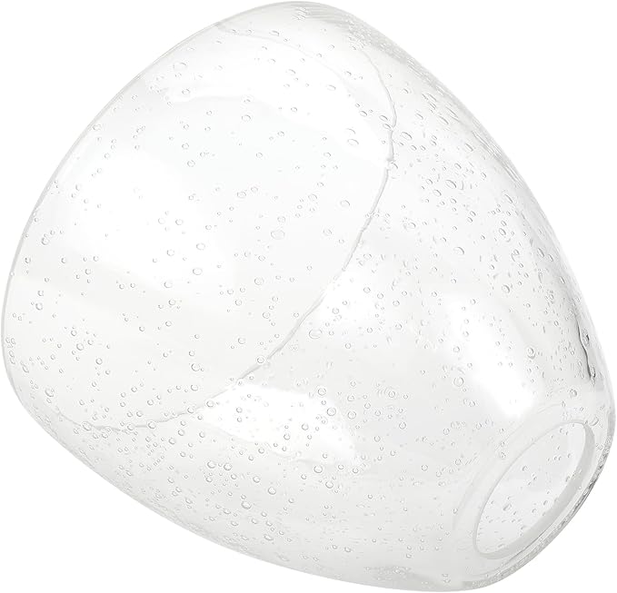 Bell Shade Lighting Fixture Glass Shade Replacement, 5.9"W x 5"H, 1-5/8 Inch Fitter, 3 Pack Clear Seeded Bubble Glass Shade Globe Cover for Chandelier Pendant Light Wall Sconce