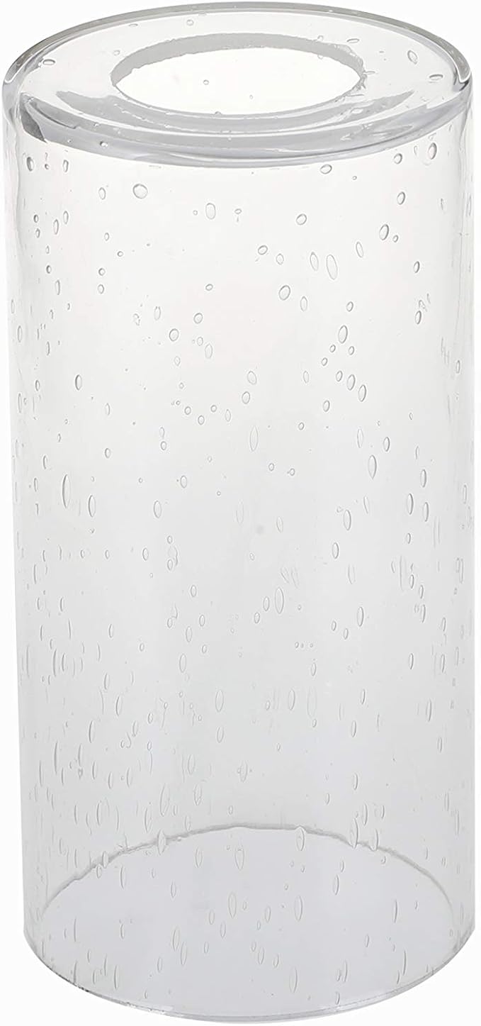 GoLucky Glass Cylinder Shade Accessory - Glass Lamp Fixture Shade Replacement - 1-5/8 Inch Fitter - 3.5"D x 5.5"H