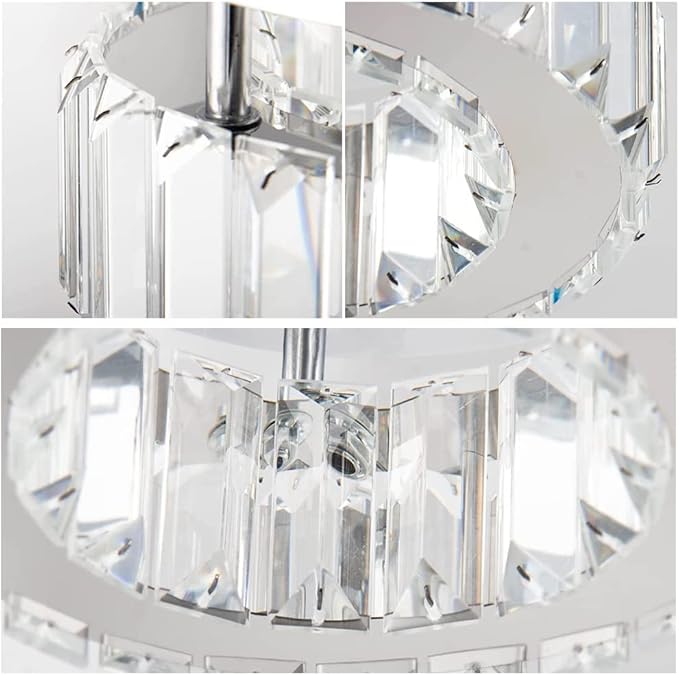 CLAIRDAI Flush Mount Ceiling Light Fixture LED Mini Chandeliers with Crystals Hallway Light Mini Modern Crystal Chandeliers Bedroom Chandelier for Bathroom Kitchen Office