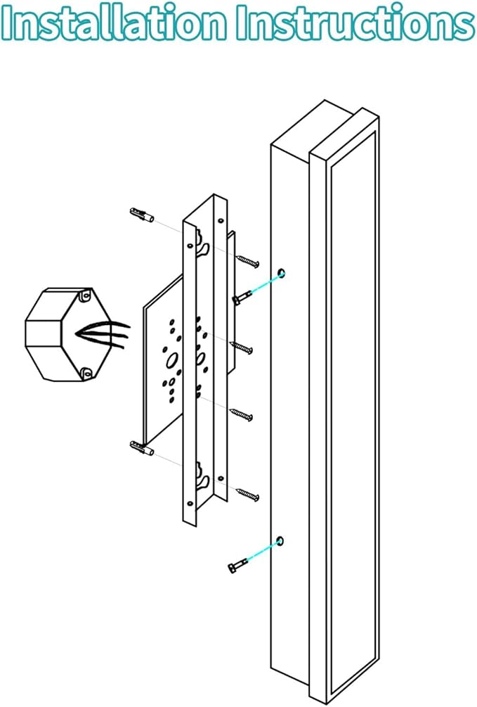 Modern Outdoor Lights 23.6in Outdoor Wall Sconce 12W 3000K Frosted White Acrylic Exterior Light Fixture Watetproof Suitable for Porch Patio Garage