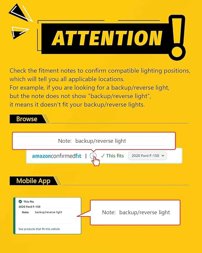 Yorkim 194 LED Bulb 6300K Amber Yellow, 168 2825 W5W T10 LED Light Bulb Error Free for License Plate, Dome, Map, Courtesy, Side Marker Lights, Pack of 2