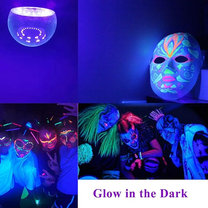 Black Light Bulb A19 LED 9W UV Blacklight Bulbs, 120V E26 Base UVA Level 395-400nm, Glow in The Dark for Body Pain, Glow Party, Halloween Decoration, 2-Pack