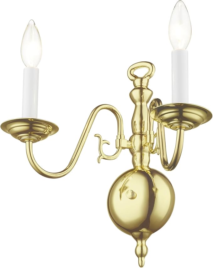 Livex Lighting 5002-04 Williamsburgh 2 Light Black Wall Sconce