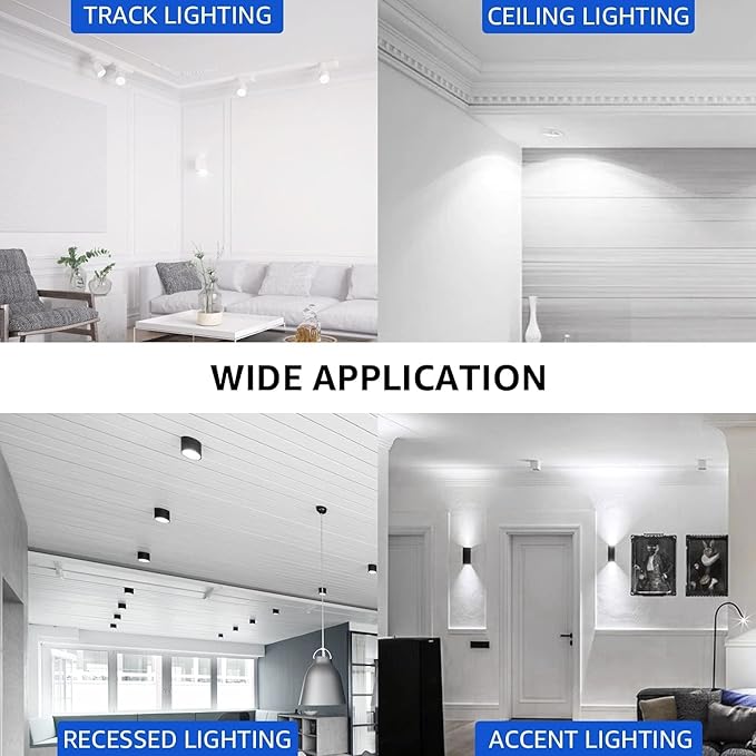 MASTERY MART GU10 LED Light Bulbs Dimmable, 50 Watt Halogen Equivalent 5.5W MR16 Spot, 400lm 40° Beam Angle Flood Light Bulbs 5000K Daylight White, 10 Pack