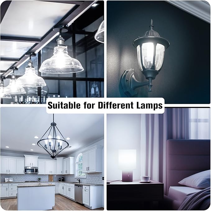DAYBETTER 10 Pack LED Lights, Vintage LED Edison Bulbs 60 Watt Equivalent, ST58 Antique Filament Light Bulbs, E26 Dimmable Bulb with Neutral White 4000K, Brightness 8W, 800LM, Clear Glass