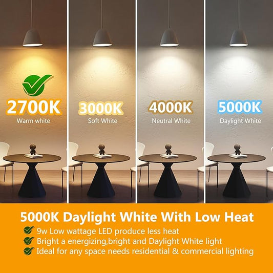 DAYBETTER BR30 led Light Bulb, Dimmable LED Bulbs 65W Equivalent, 2700K Warm White Light Bulbs Indoor Flood Light for Bedroom Kitchen Living Areas Hallway, 800 Lumens, E26 Standard Base, 24 Pack