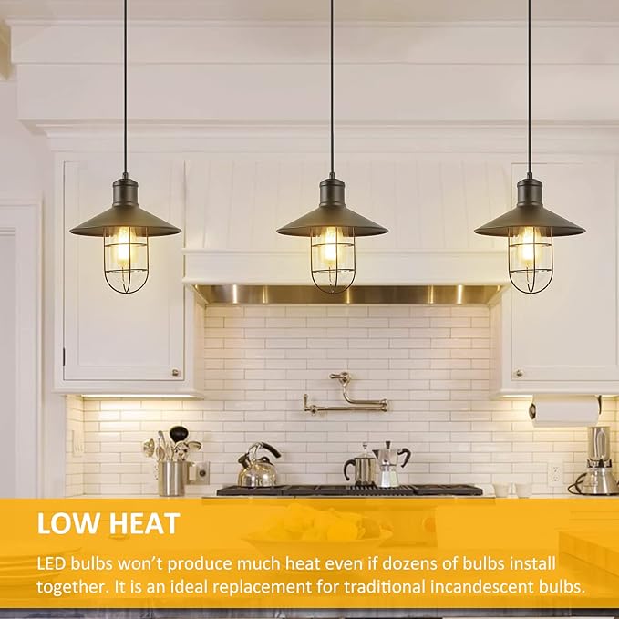 MAXvolador 12-Pack Dimmable Vintage LED Edison Bulb 60W Equivalent, 6W 850Lumens Soft White 3000K ST58 Antique Filament Light Bulbs, E26 Base