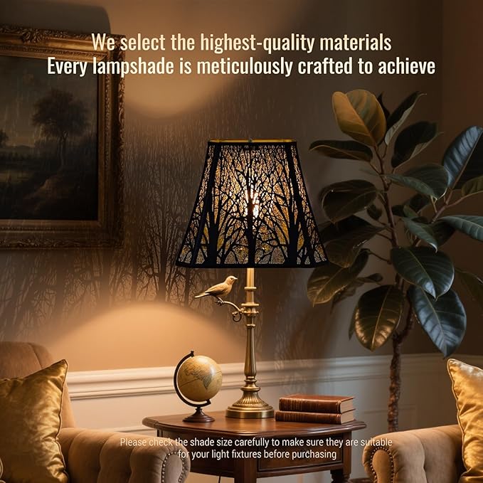 Large sconce lamp shade,metal spider rectangle lamp shade,modern lamp shades,table lamp shade for bedroom or living room (8+6.1)" Top x (13.8+8)" Bottom x 11" Hight,black