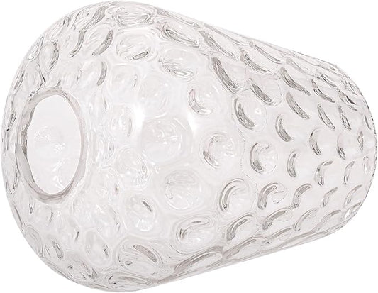 Wine Glass Lamp Shade for Lighting Fixture, 6.3" Height, 1-5/8 Inch Fitter, 3 Pack Clear Hammered Water Ripple Glass Replacement Globe Shade
