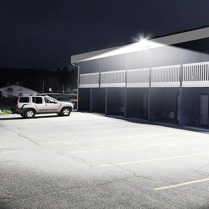 Modern Sleek Flood Lights Outdoor 120W, 18000LM 5000K Waterproof LED Security Lighting, 360° Rotatable Commercial Wall Pack for Yard, Car Lot, Building