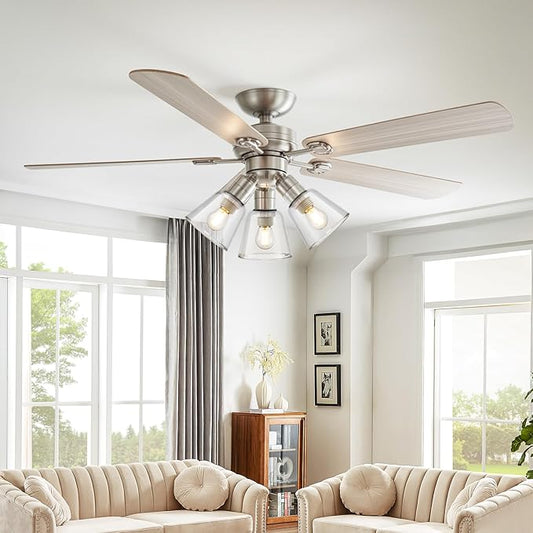 4 Pack Clear Glass Shade Replacements, Bell Shaped Glass Shade Covers, 4.72"High, 4.72"Diameter,2.12 "Fitter, High Transmittance Trapezoidal Lampshade