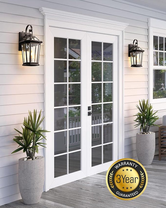 VIANIS 2-Pack Oil Rubbed Bronze Outdoor Lights Wall Mount, Dusk to Dawn Wall Lights for House Outside, Aluminium Modern Porch Lights Sconce, Exterior Wall Lantern Fixture with Waterproof, Anti-Rust